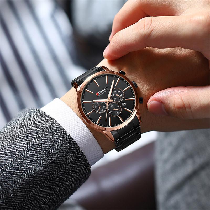 Reloj CURREN™ Chrono Acero Oro-Negro (43mm)