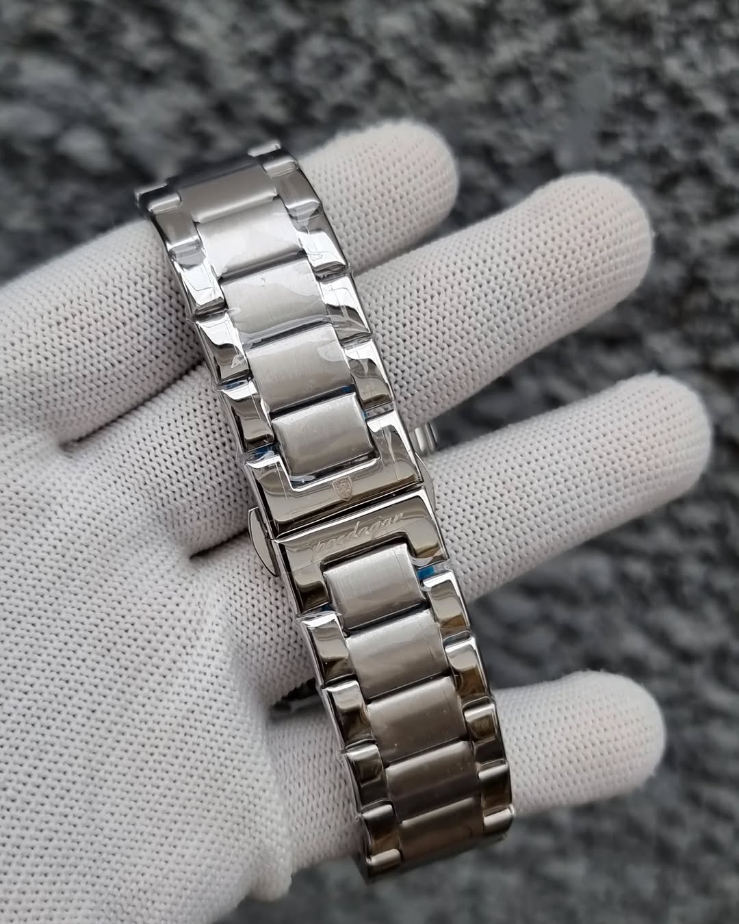 RELOJ POEDAGAR CRONÓGRAFO ACERO PLATEADO