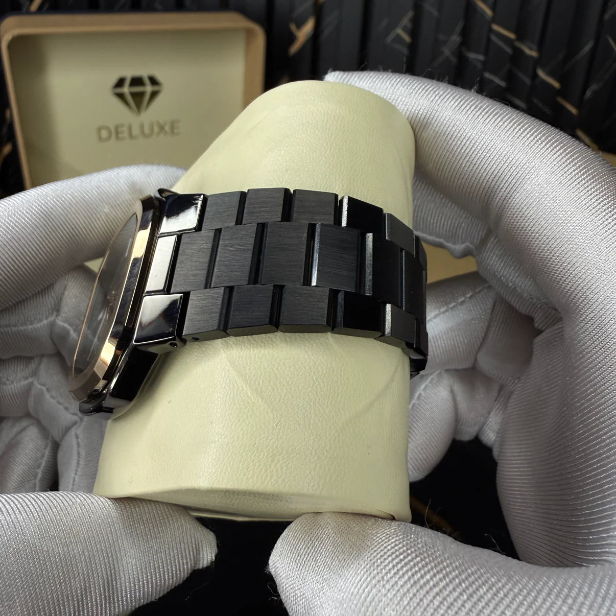 RELOJ REWARD༺VIP༻ DE LUJO EN ORO ROSA Y NEGRO