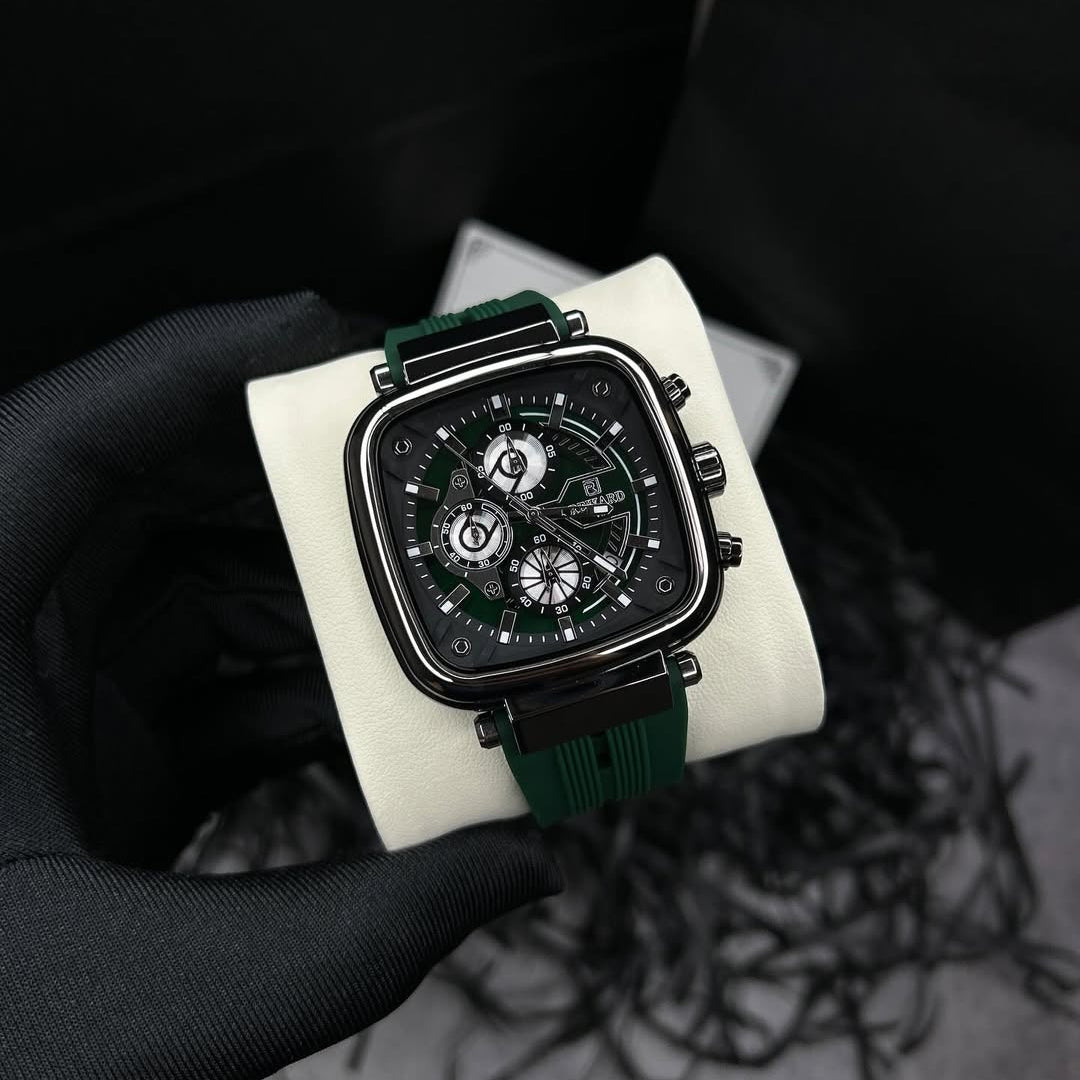RELOJ MASCULINO DE LUJO REWARD VIP MONACO GREEN 44 MM CON CRONÓGRAFO ELEGANTE